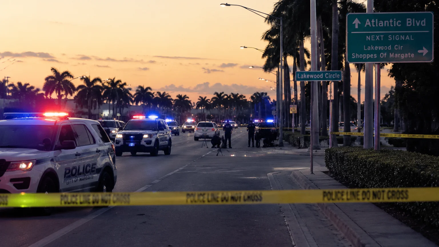 Margate hit-and-run accident scene July 2026