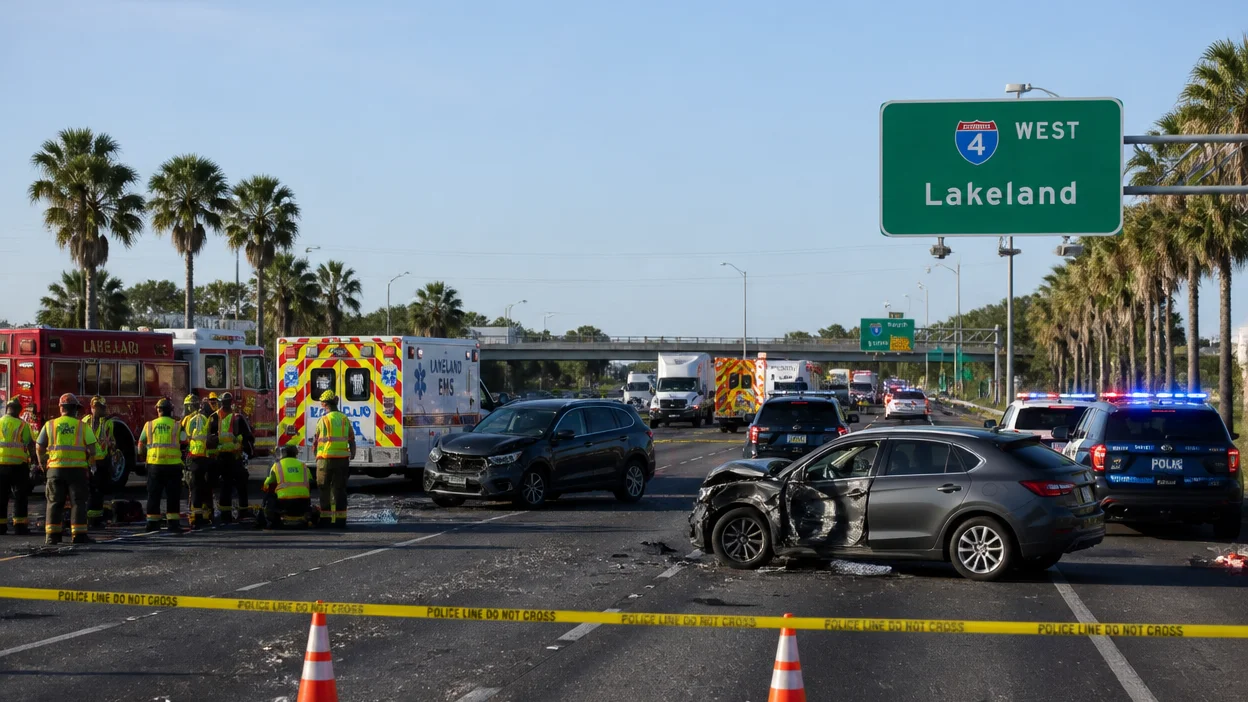 Multi-vehicle crash I-4 Lakeland August 2026