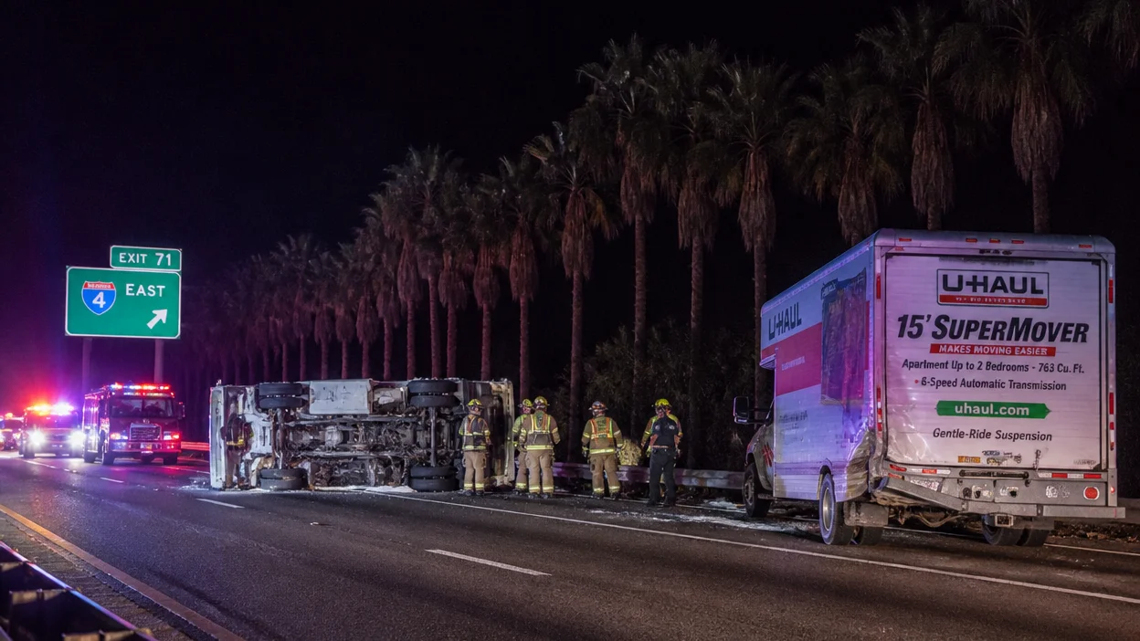 I-4 crash Orlando 2026 involving U-Haul and truck
