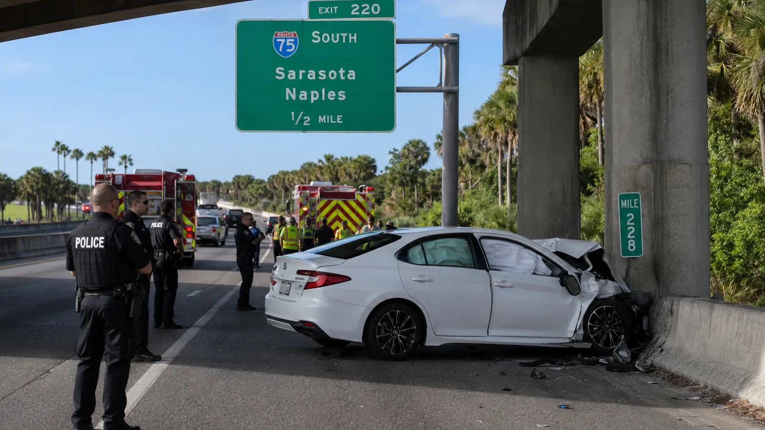 Fatal I-75 crash Palmetto 2026 scene