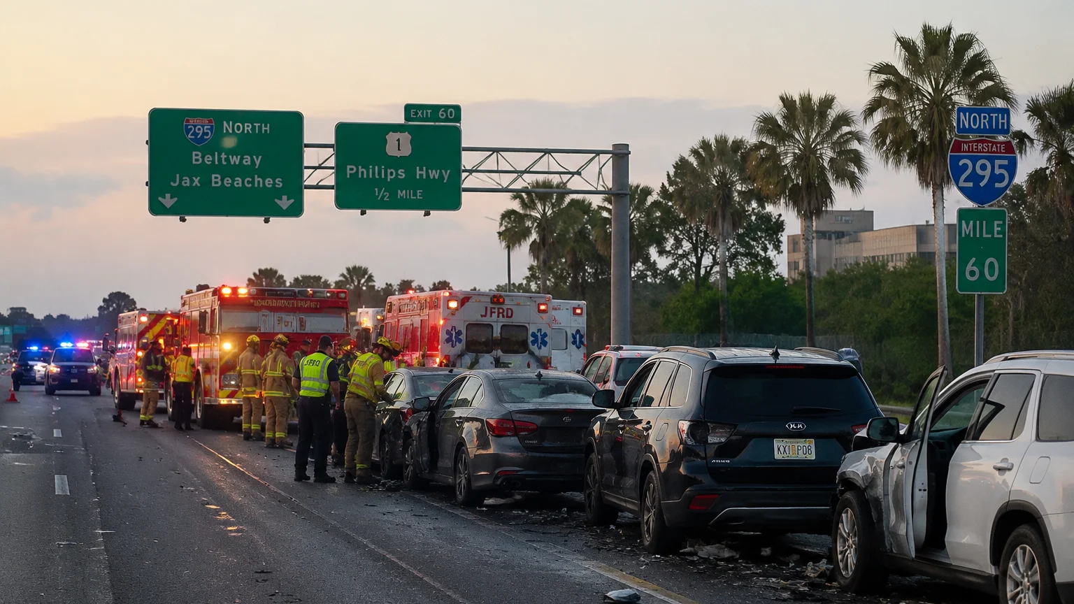 Fatal I-295 crash Jacksonville 2026
