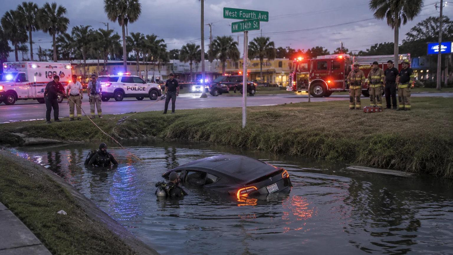 Hialeah canal crash 2026 emergency rescue