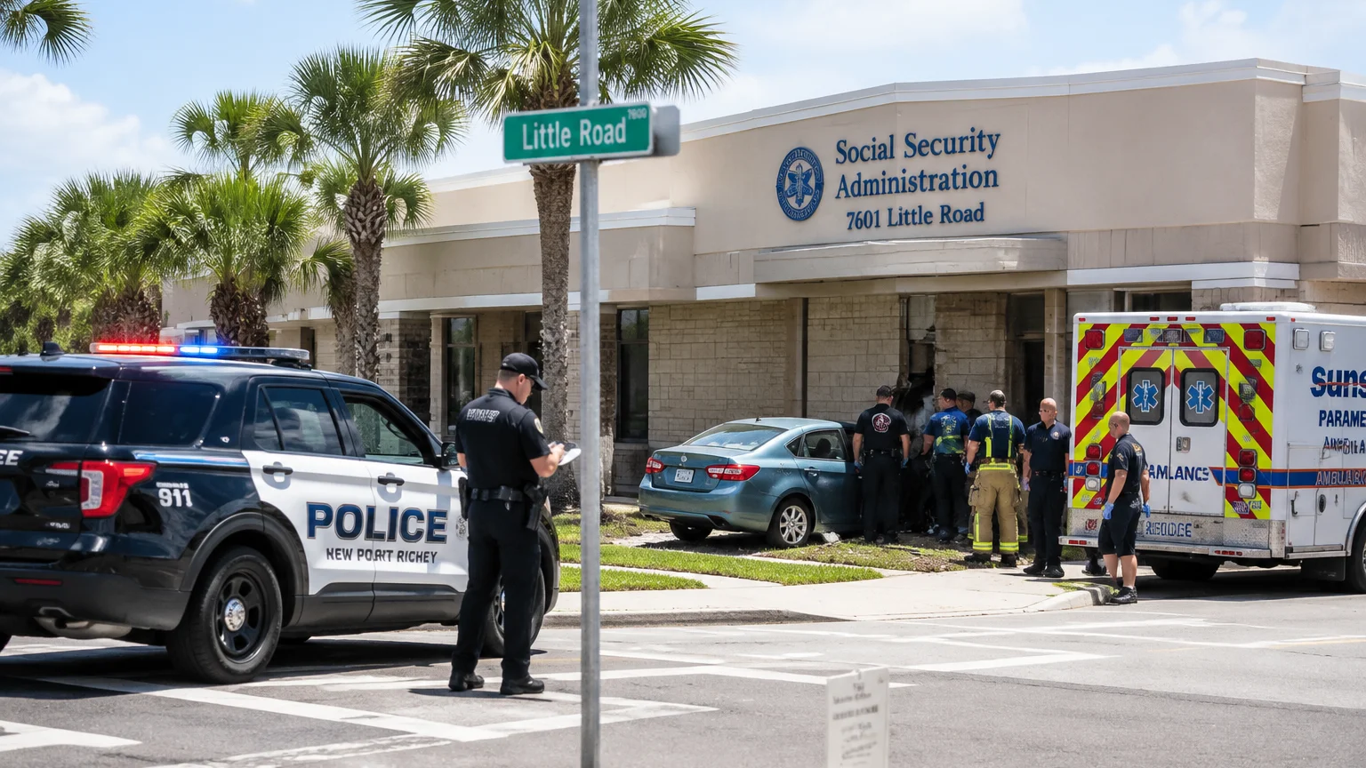 Car crash at Social Security Administration New Port Richey 2026
