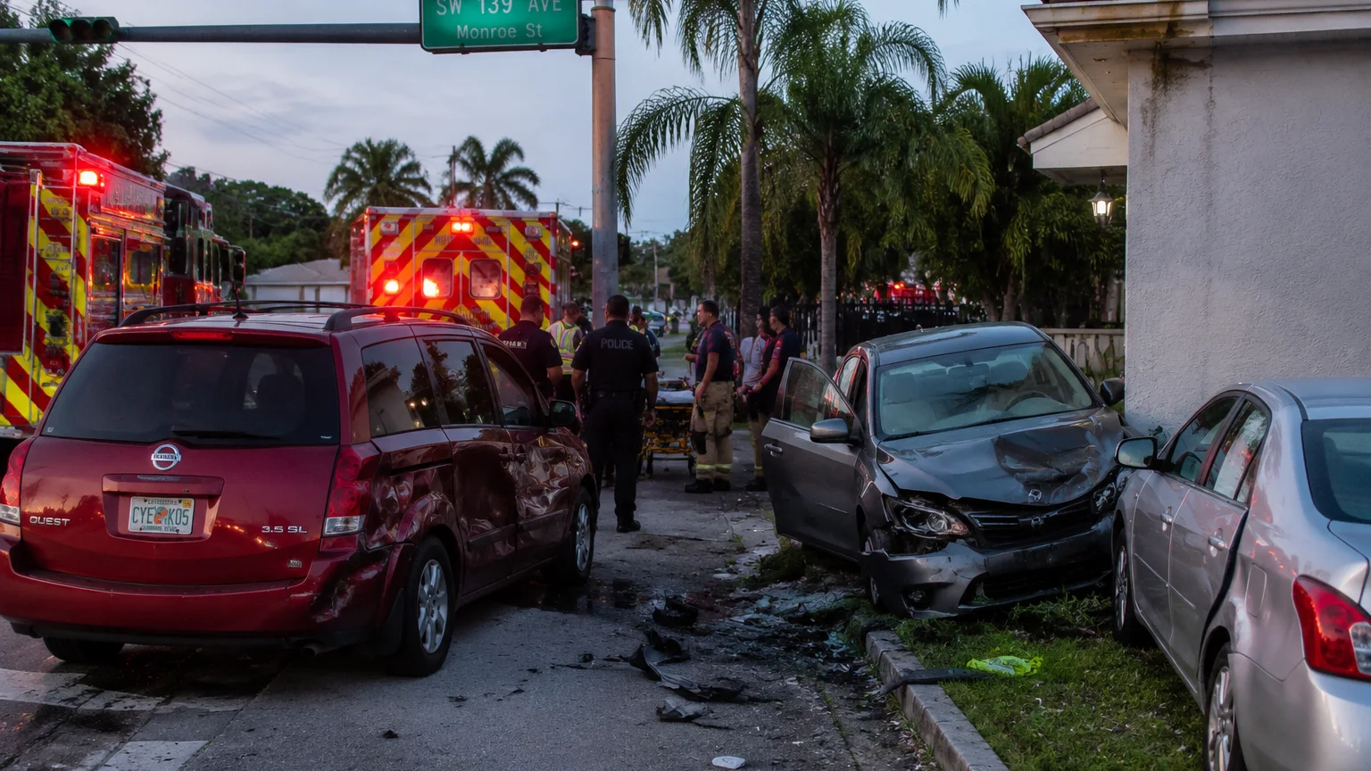 SW Miami-Dade crash 2026 surveillance footage