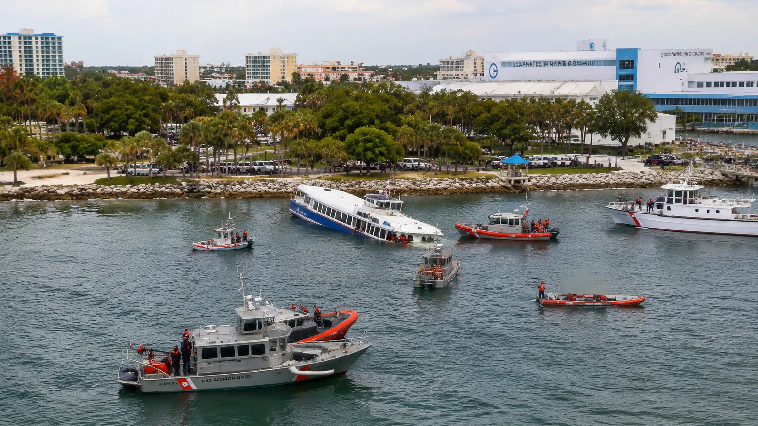 Clearwater ferry crash site investigation, 2025