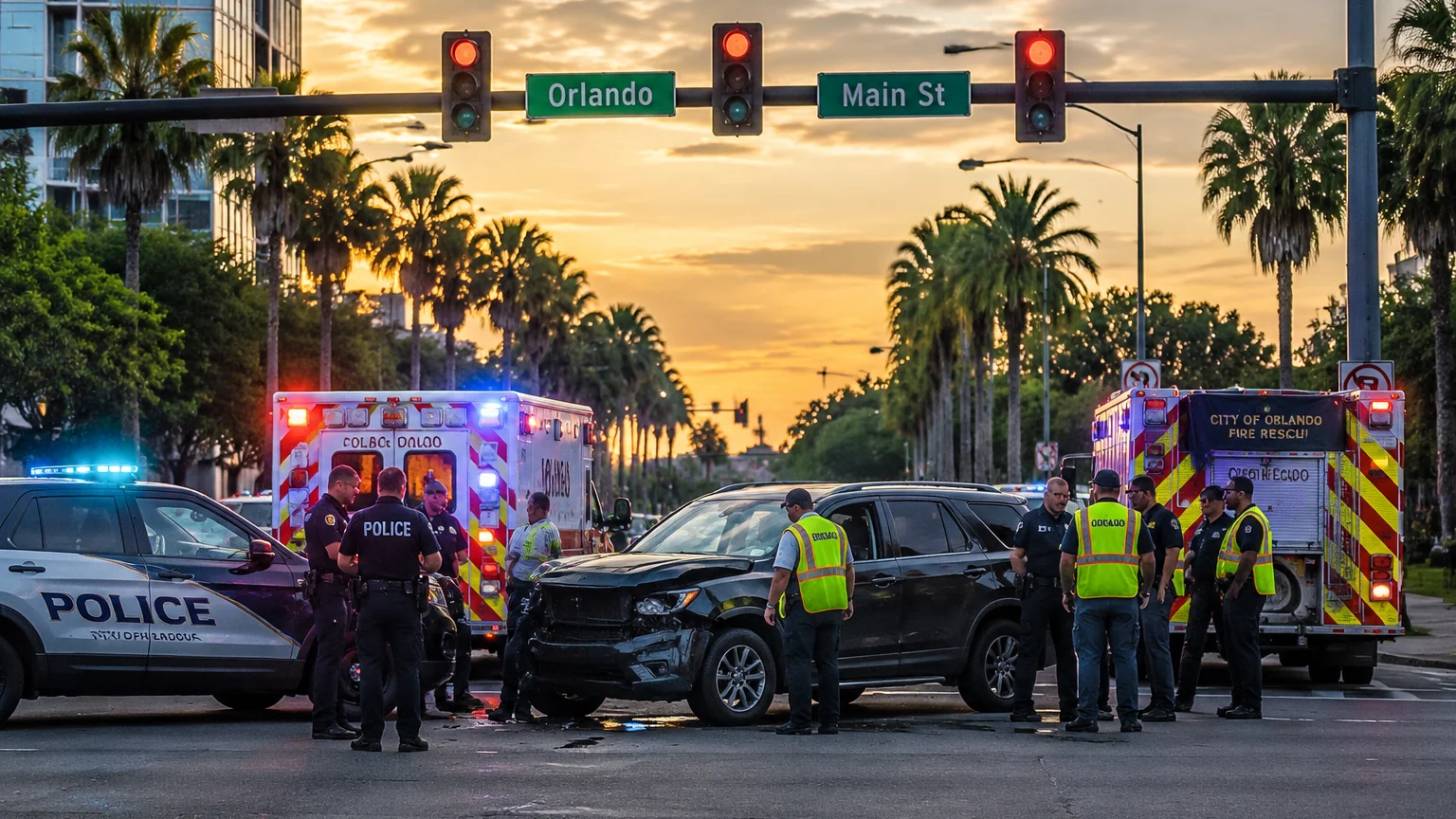Orlando hit-and-run 2024 crash scene