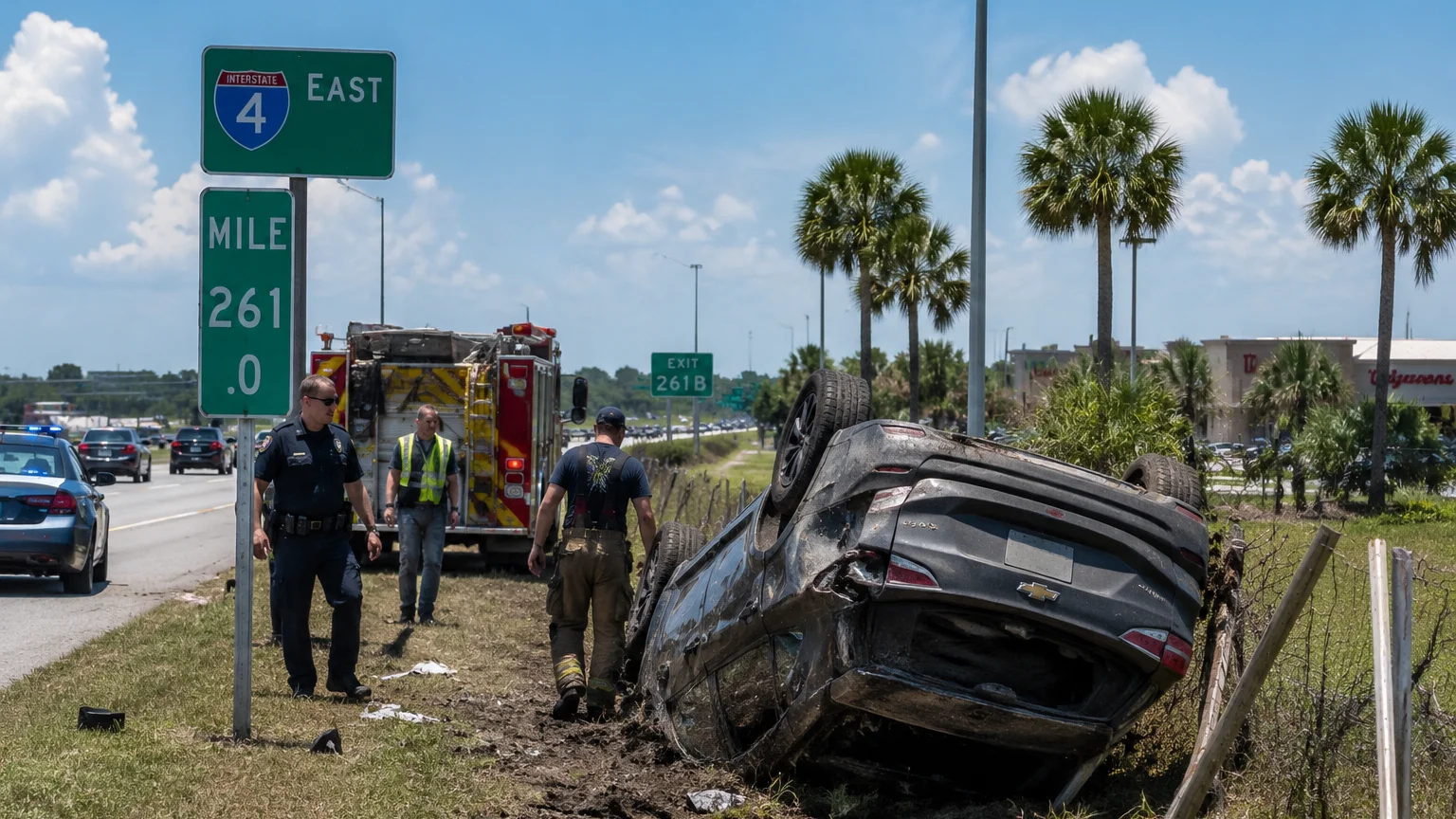 Fatal I-4 crash Port Orange 2026 scene