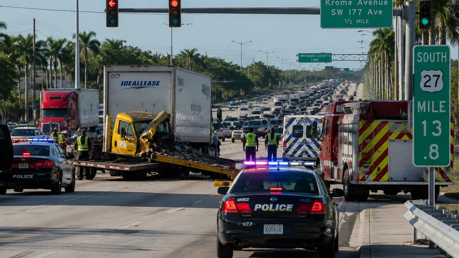 Fatal U.S. 27 crash Miami 2026 near Krome Avenue