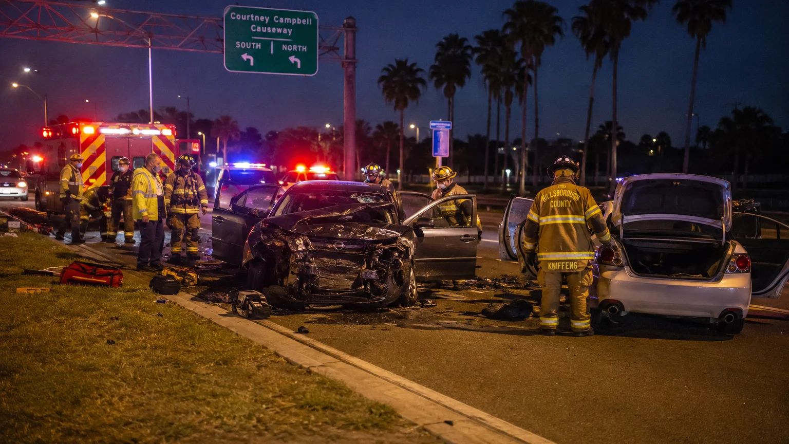 Fatal Courtney Campbell crash 2026 near Tampa