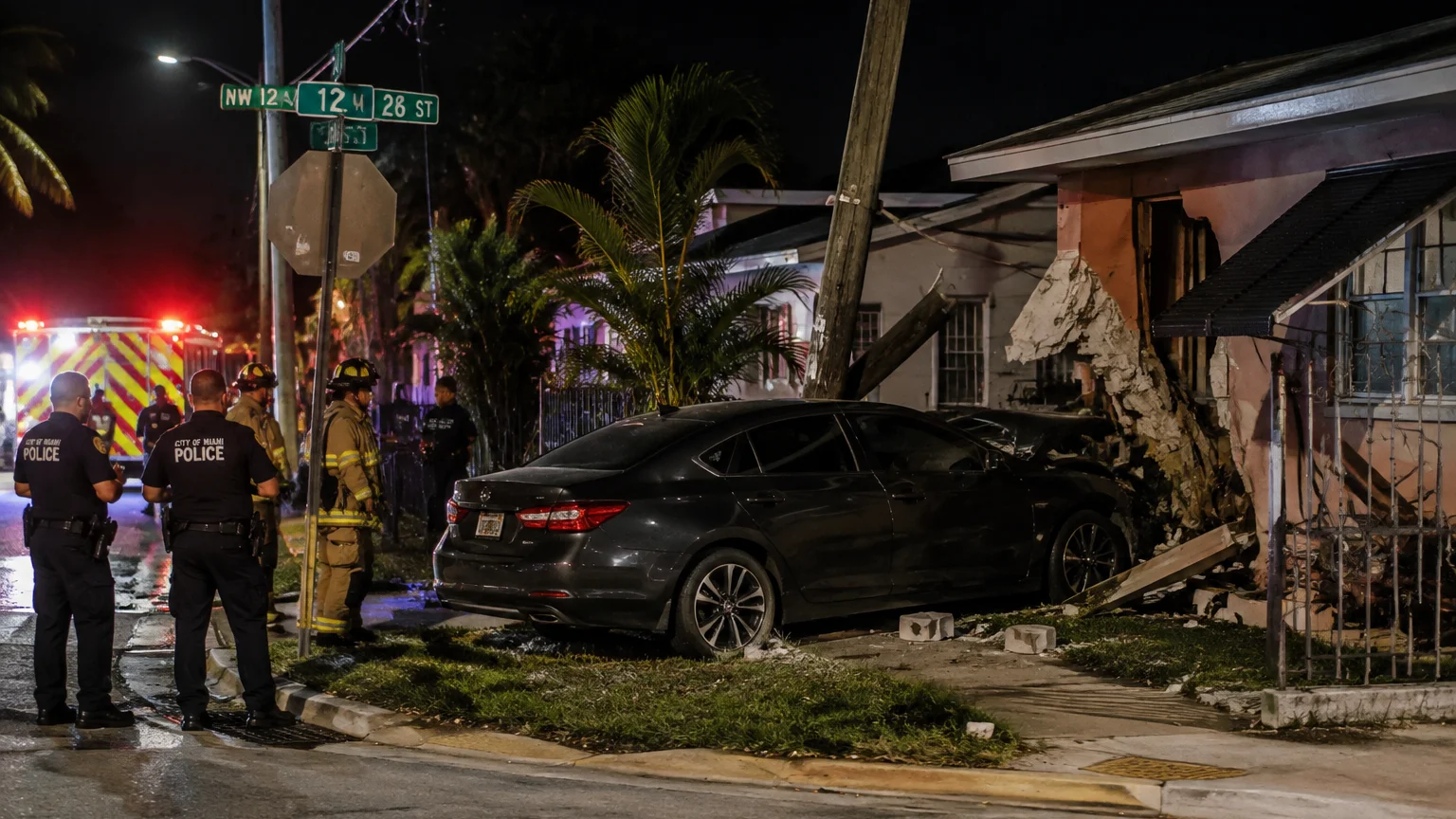 Miami car accident 2026 crash scene