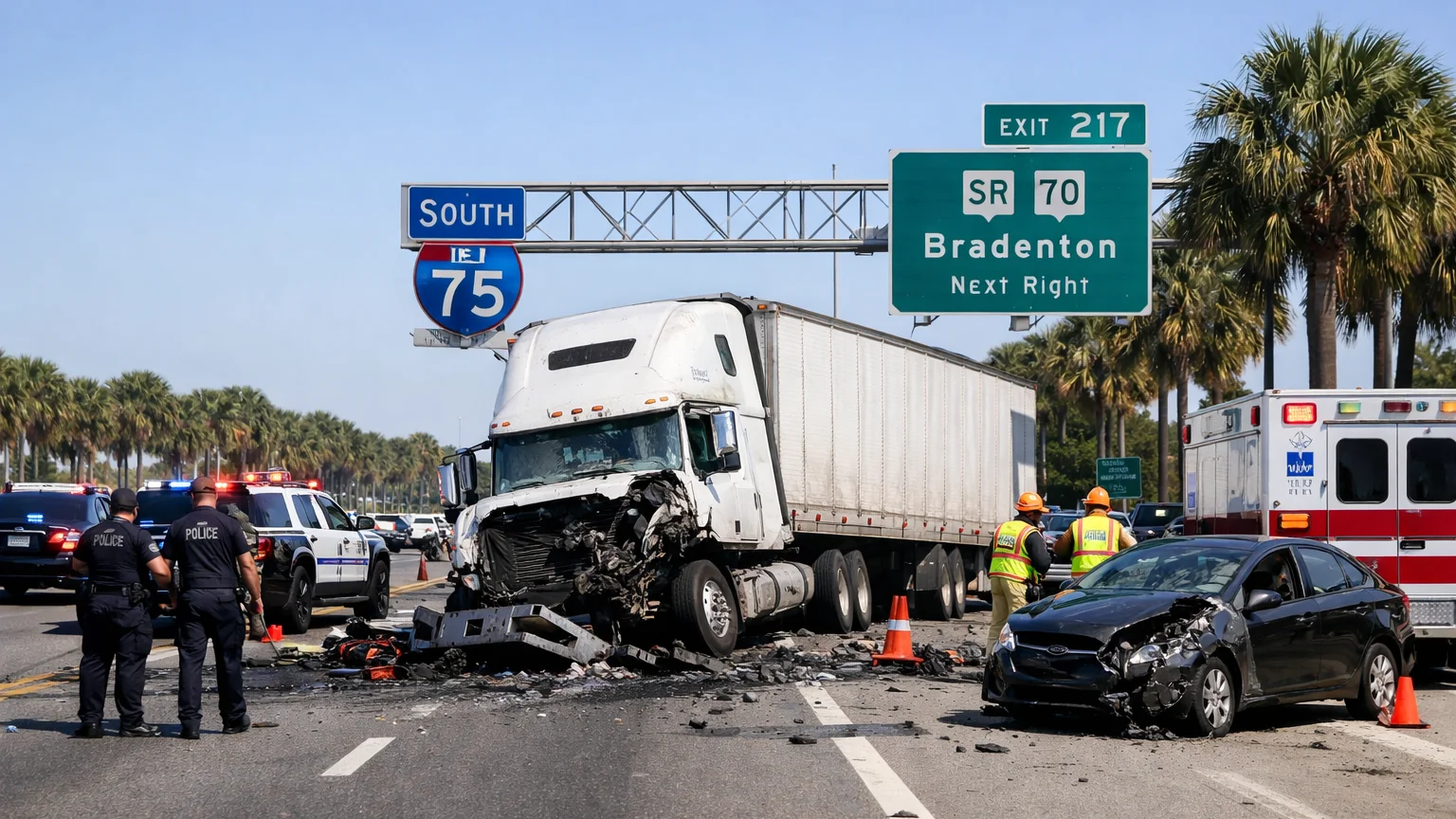 Fatal multi-vehicle crash on I-75 in Manatee County 2026