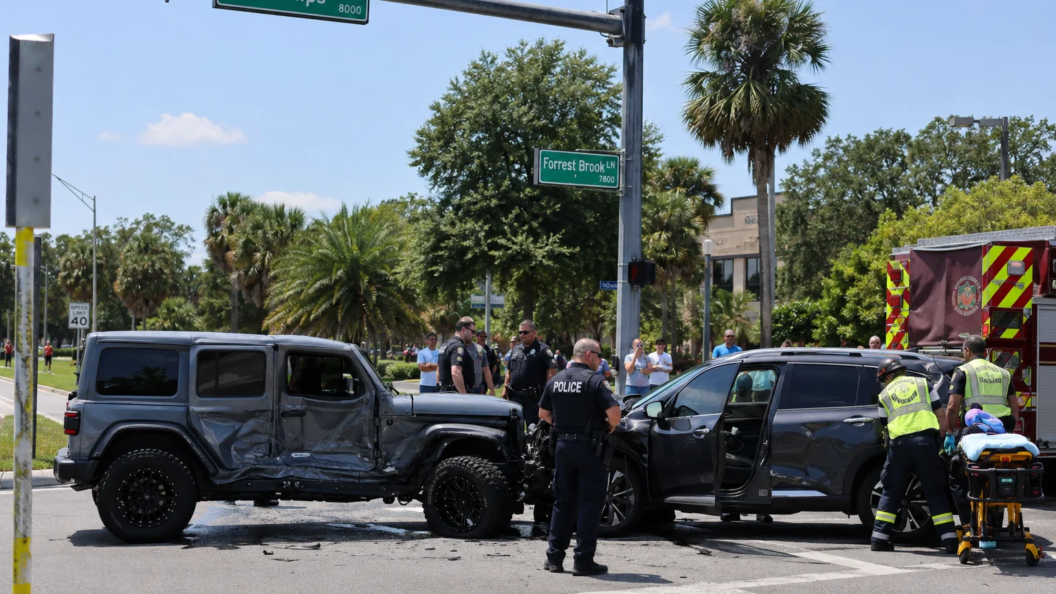 Staged crash Orange County 2025 with injured family