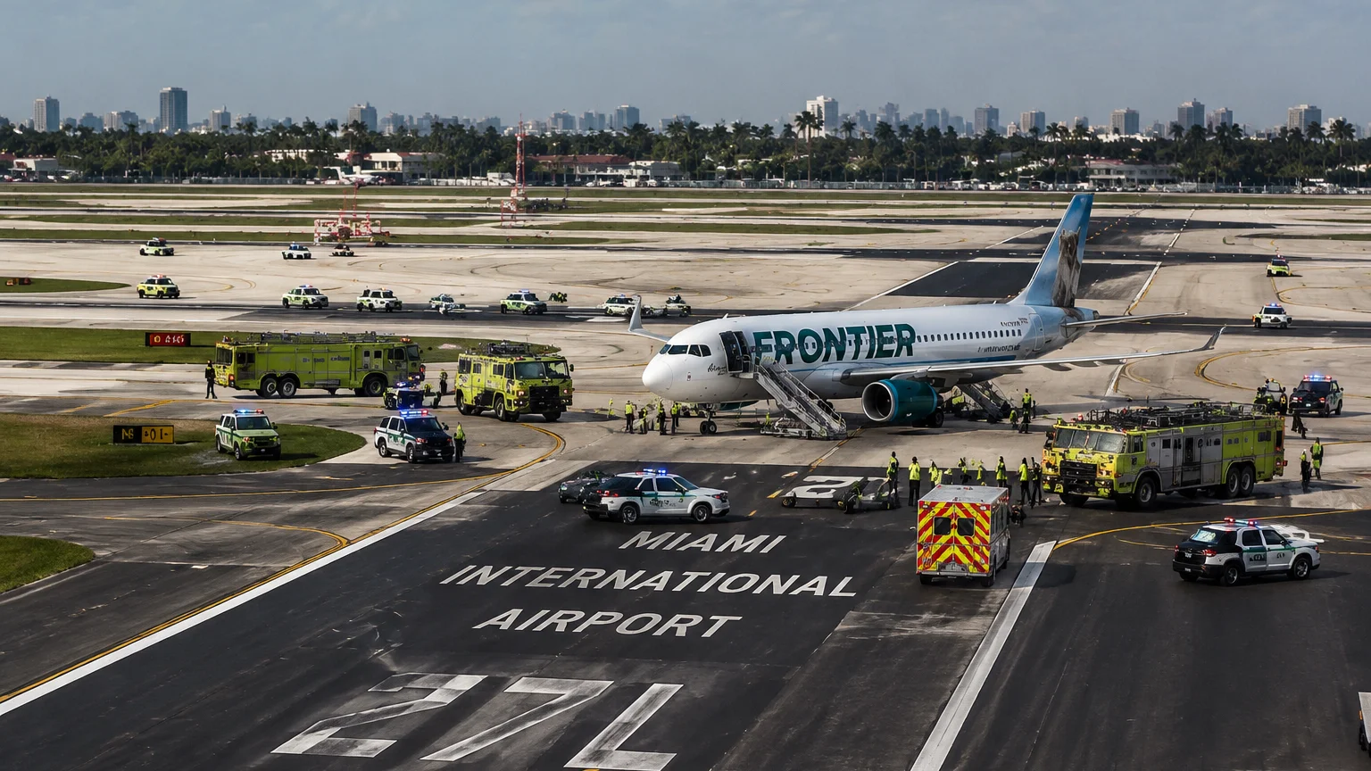 Frontier Airlines runway incident at Miami Airport 2026