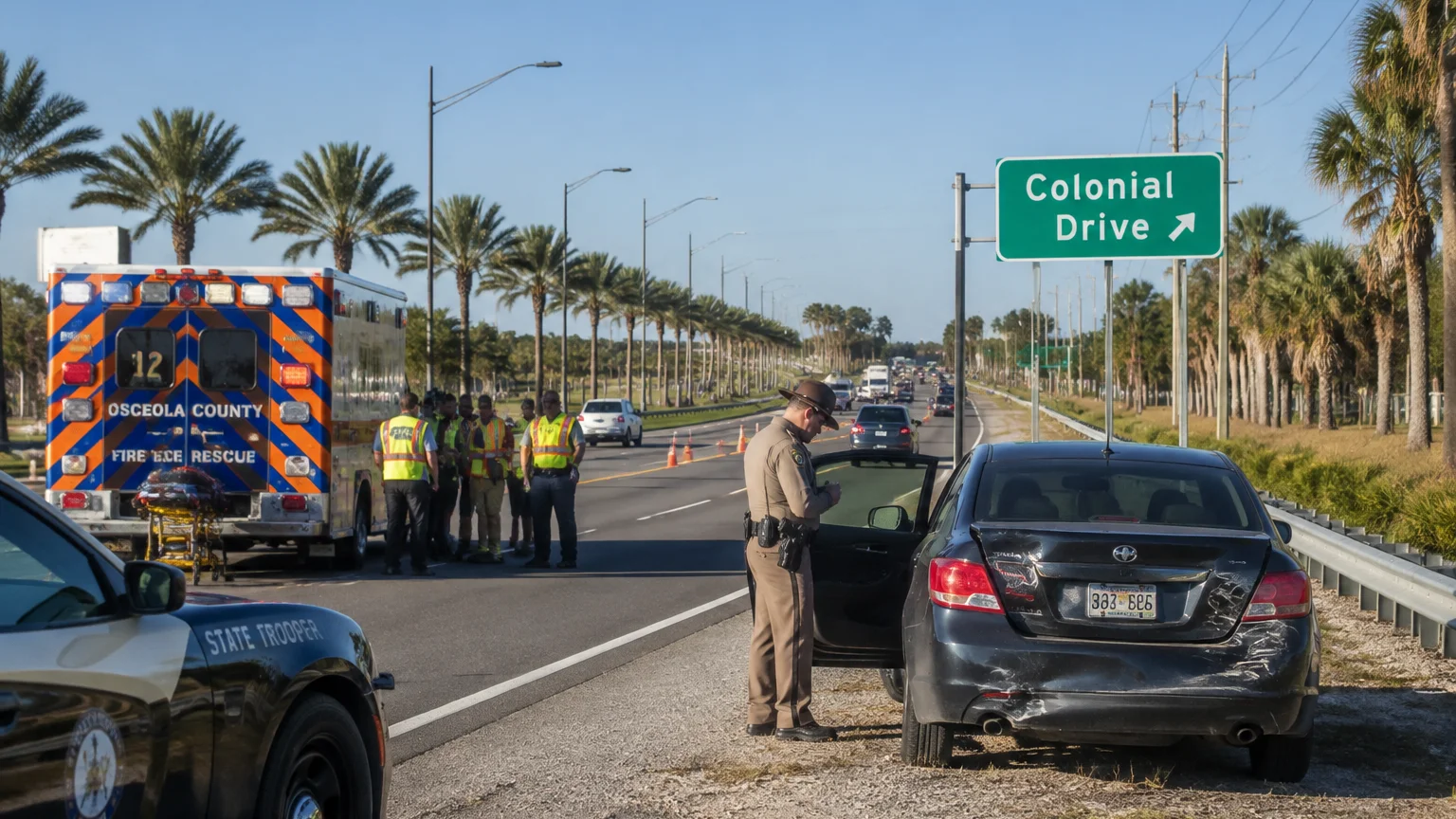 Colonial Drive hit-and-run 2026 accident scene