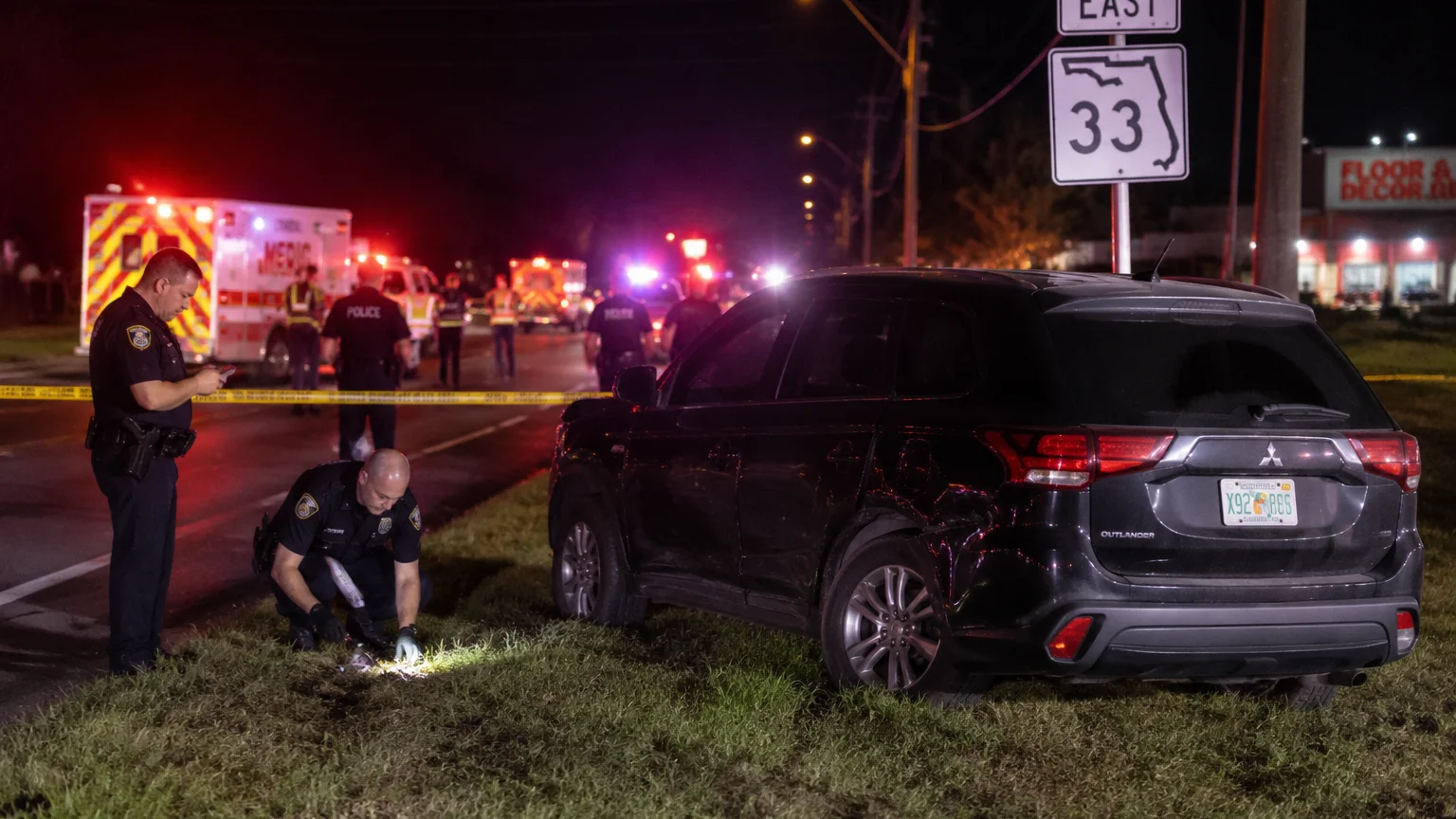 Fatal State Road 33 crash Lakeland 2026 scene