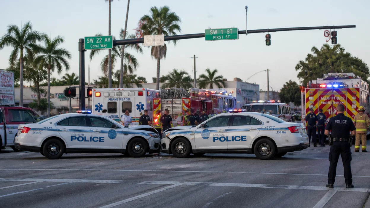 Miami police crash 2026 on Southwest 22nd Avenue