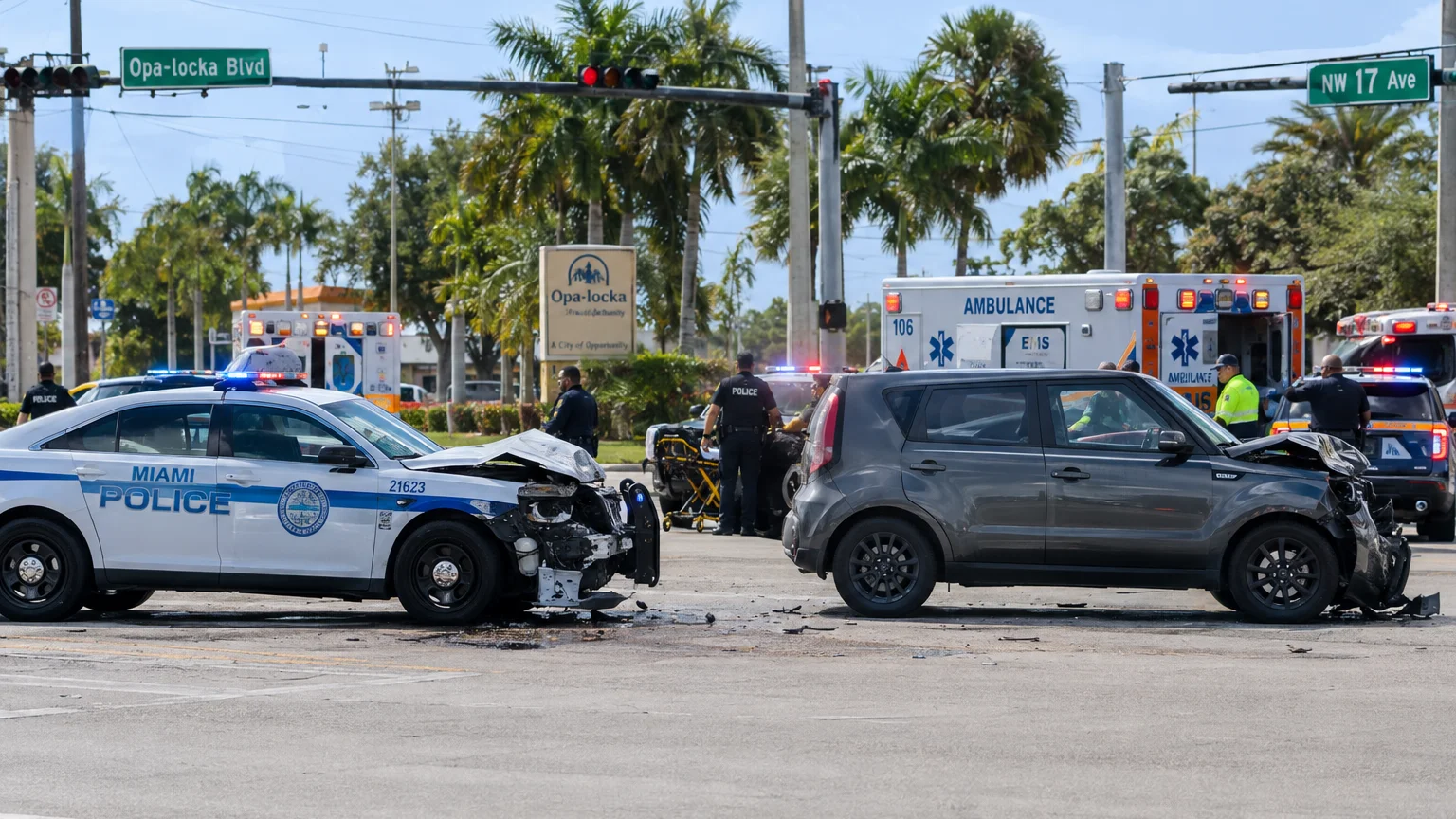 Opa-locka Boulevard crash 2026 involving Miami police officer