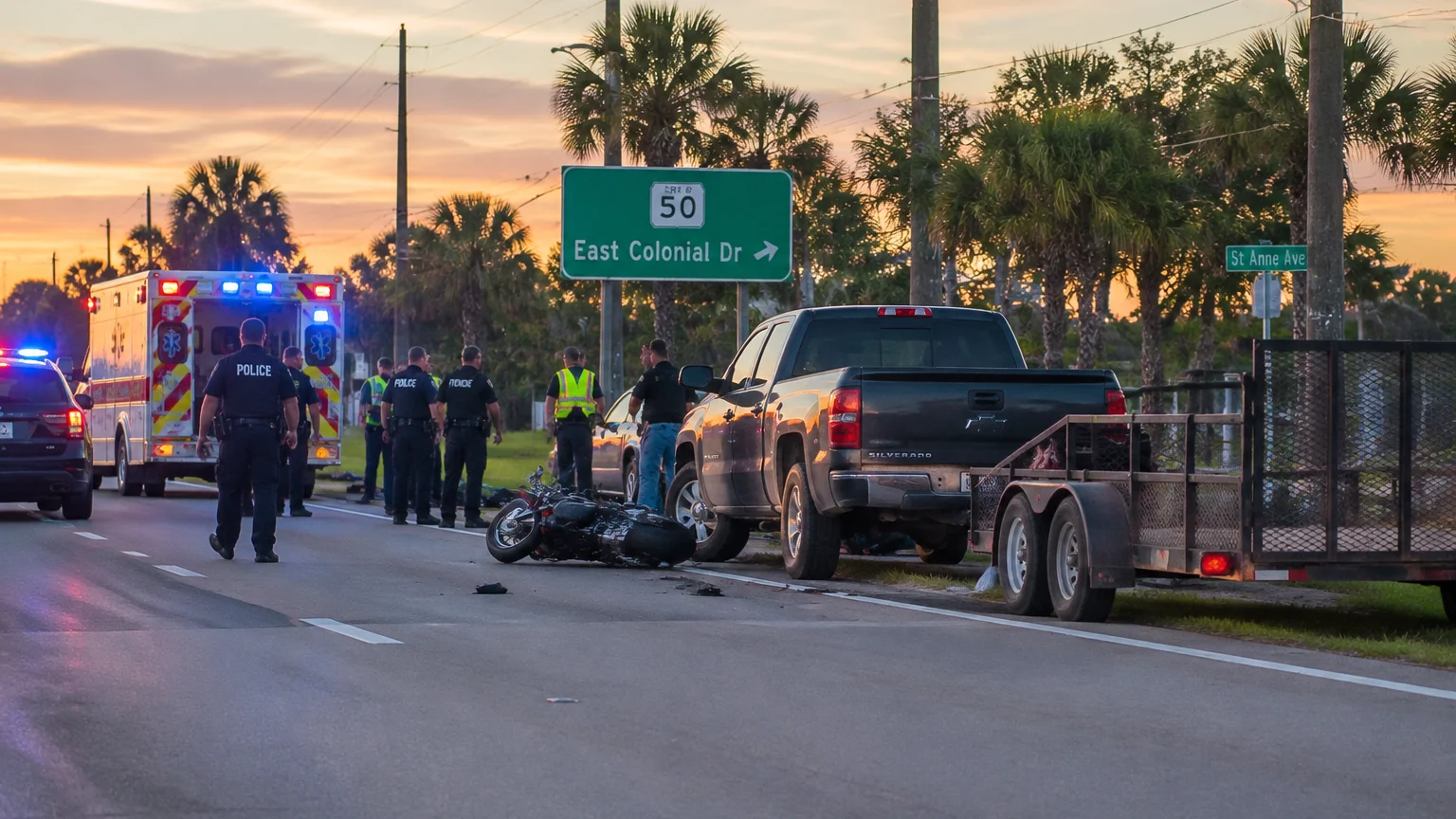 Fatal SR 50 crash Florida 2026 involving motorcyclist and pickup