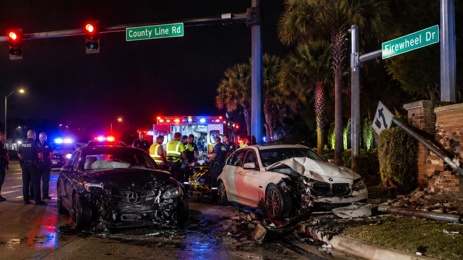 Pasco County car crash 2026 on County Line Road