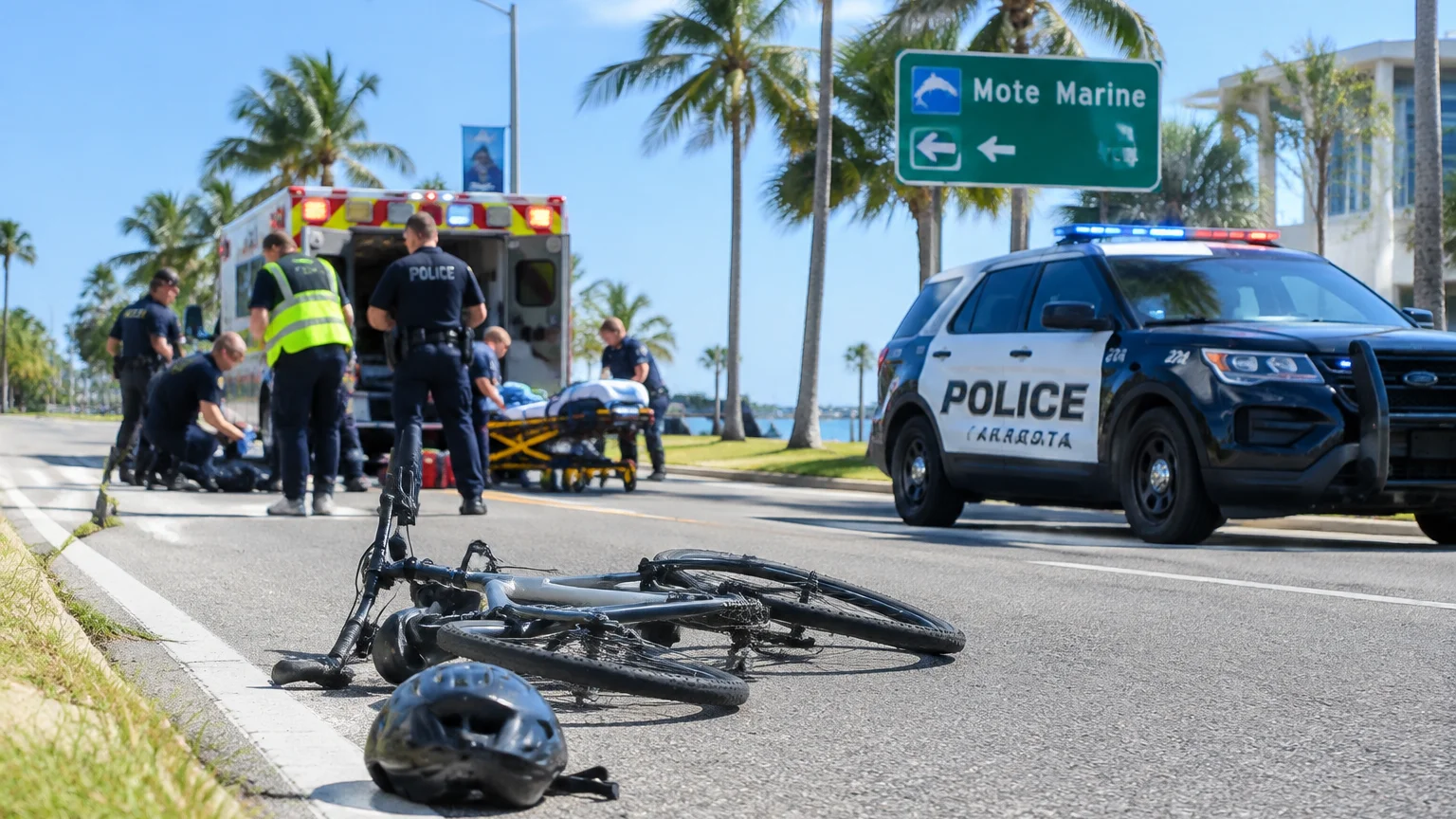 Sarasota bike accident 2026 with smartwatch alert