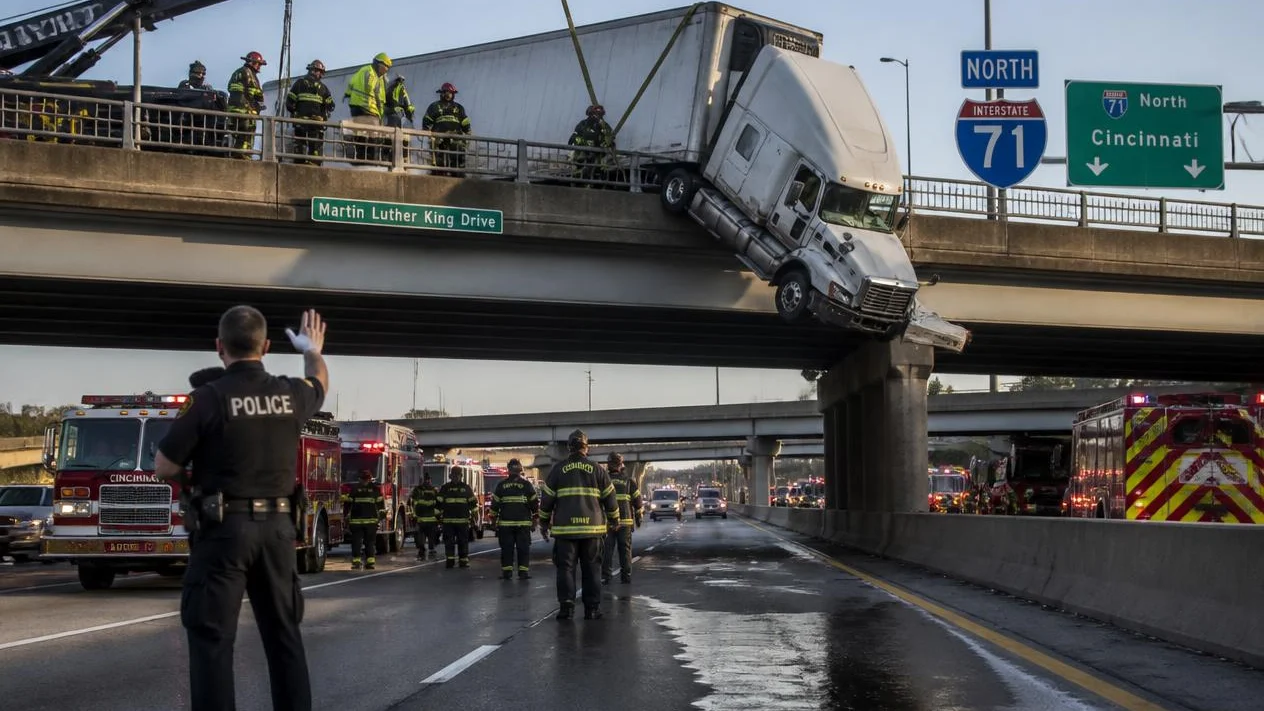 Semi-truck crash I-71 Cincinnati August 2026