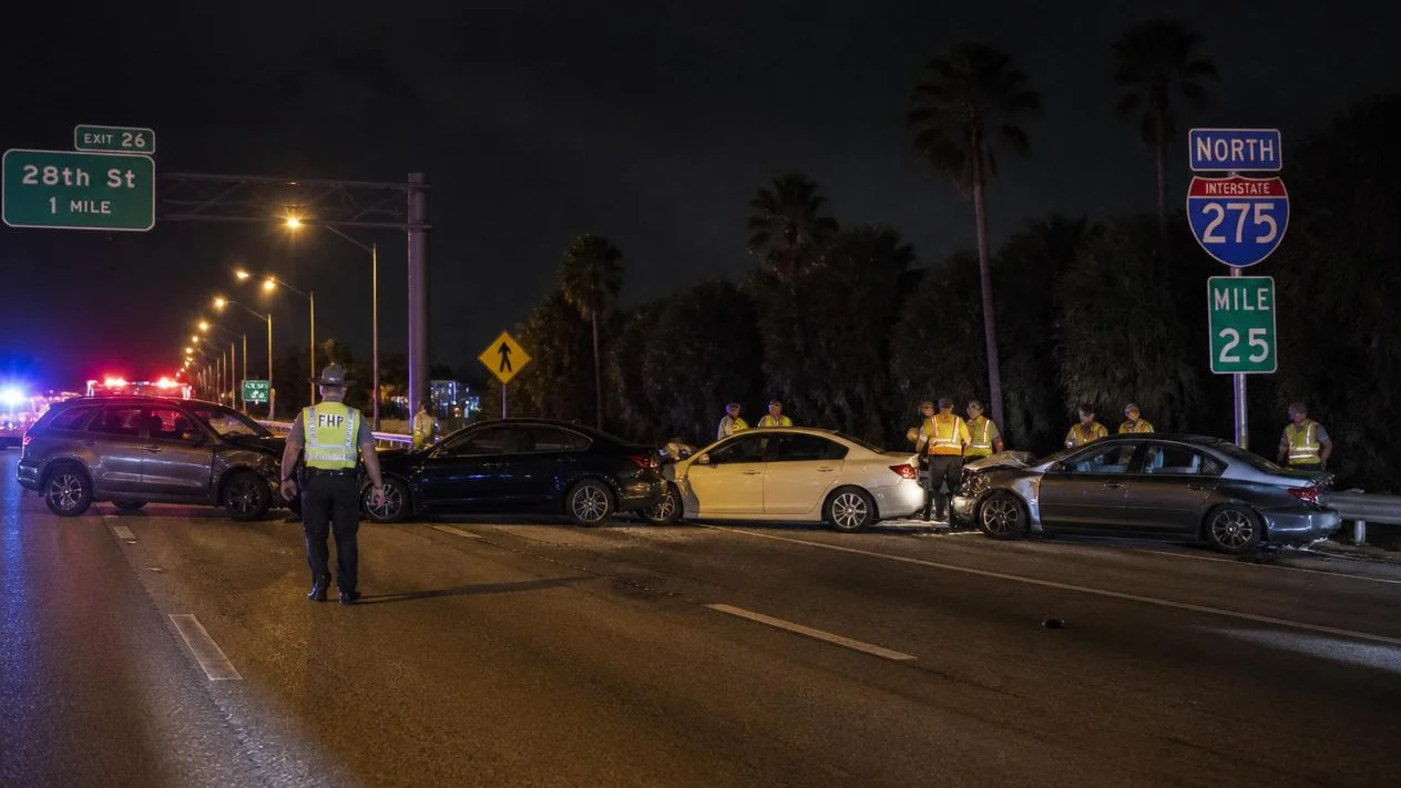 Fatal I-275 crash St. Petersburg 2026 pedestrian struck