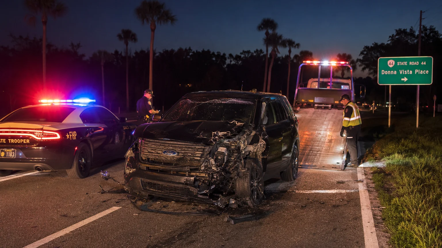 Crash on State Road 44 Eustis 2026 involving SUV and horses
