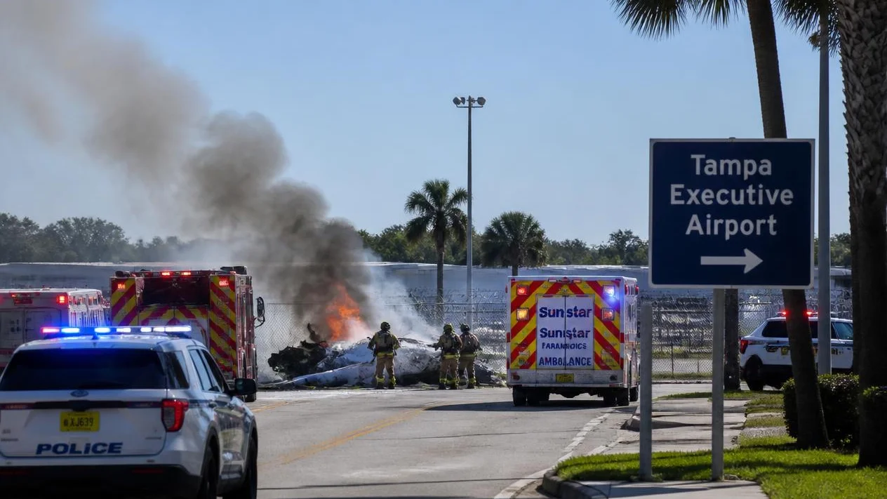 Tampa Executive Airport crash 2026