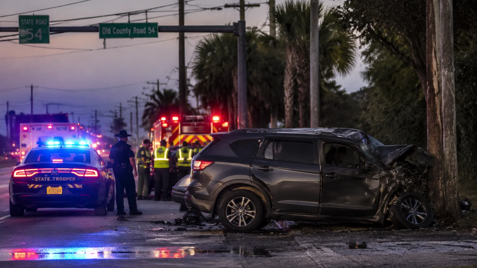 Fatal SR-54 crash Pasco 2026 scene with emergency response