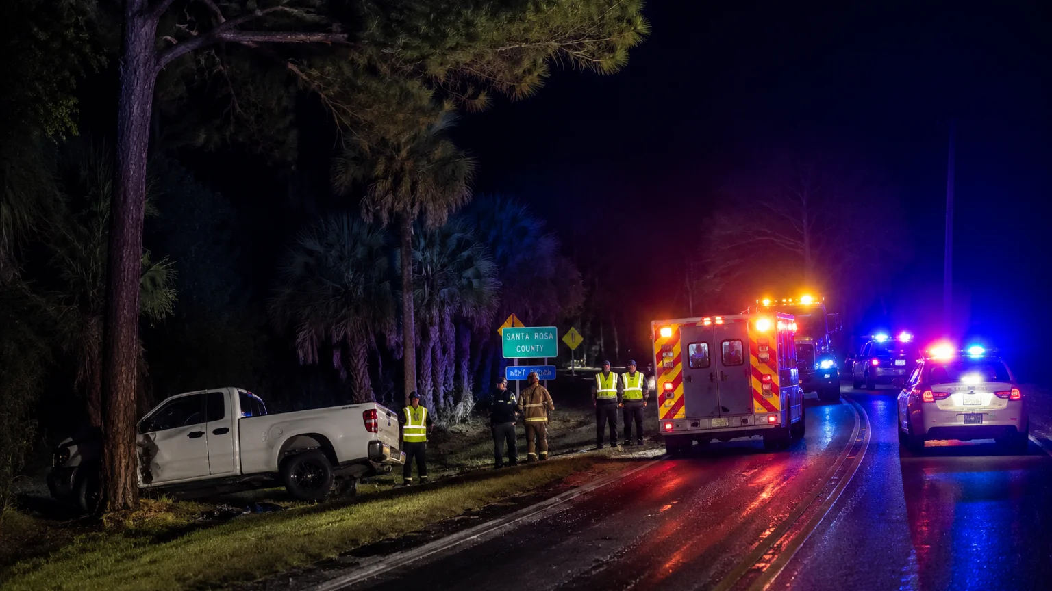 Santa Rosa County crash 2026 scene