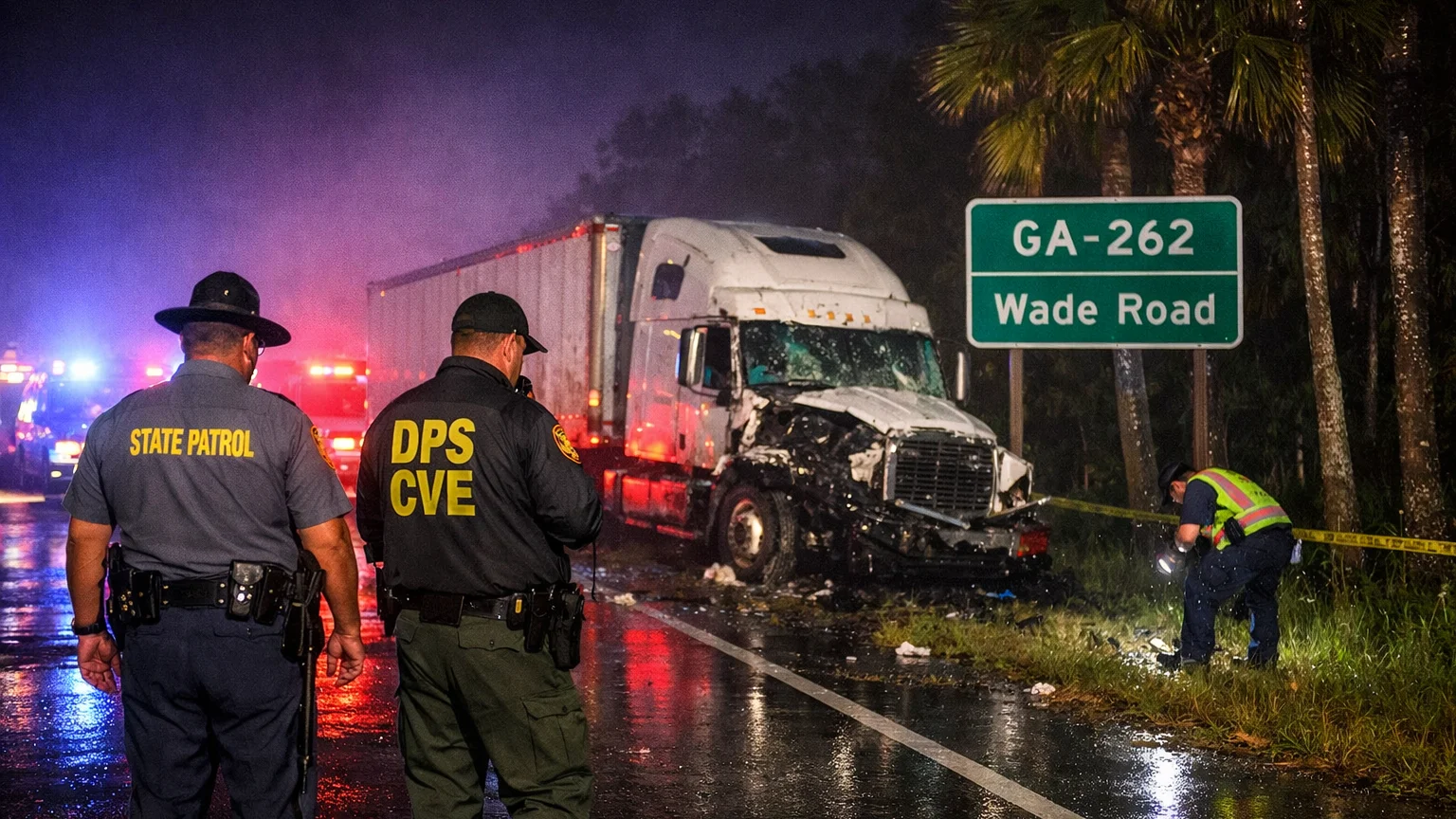 Fatal tractor-trailer accident Mitchell County April 2026