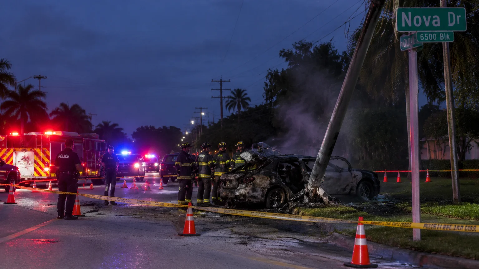 Fatal Davie crash 2026 on Nova Drive