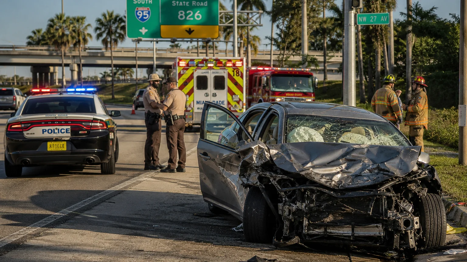 Hit-and-run in Miami Gardens 2026 scene of the crash