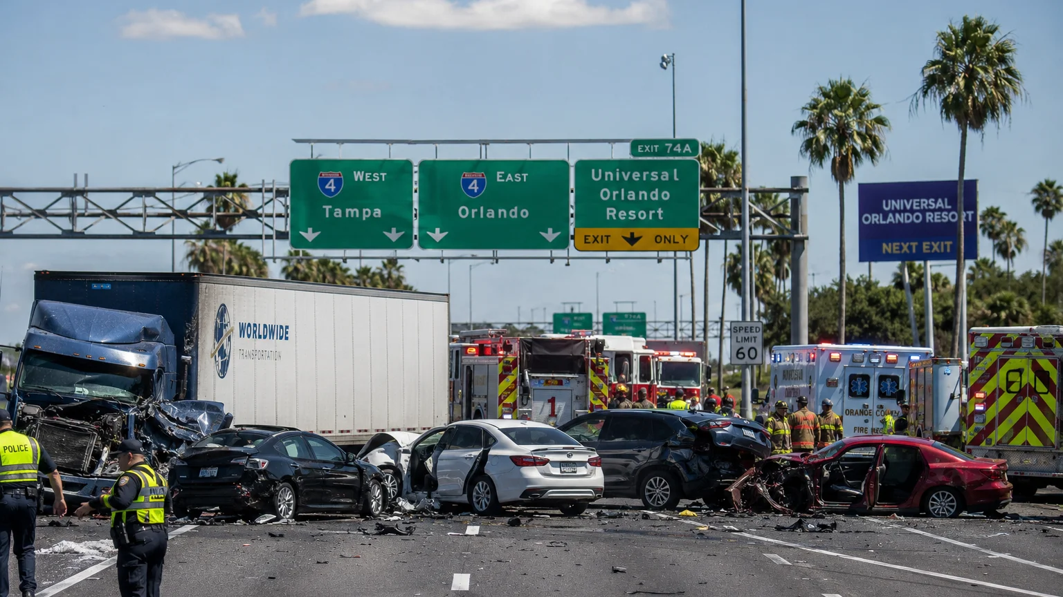 Fatal I-4 crash near Orlando 2026 involving multiple vehicles