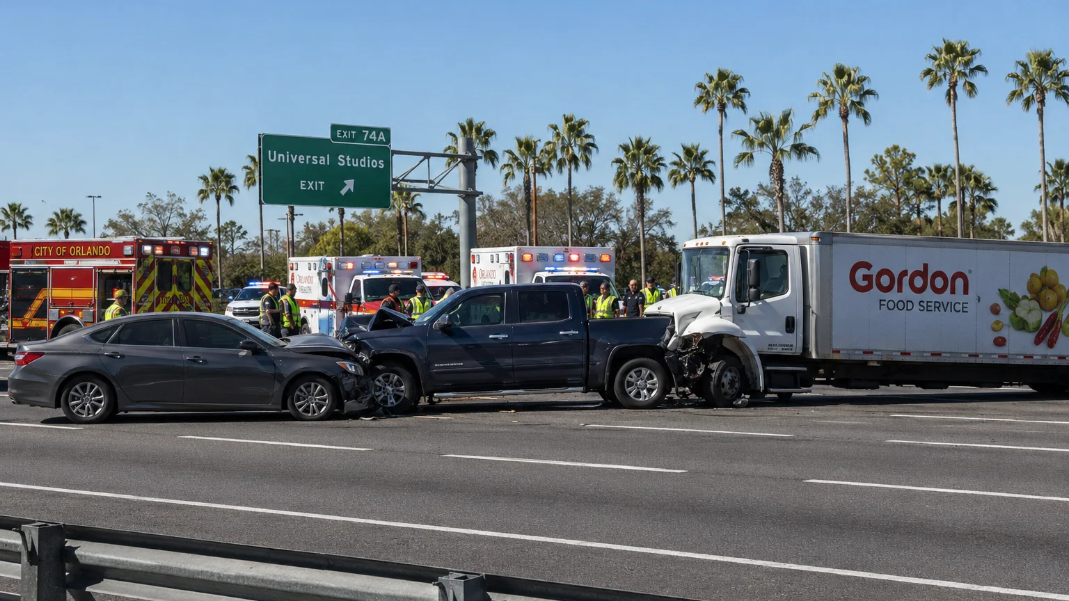 Fatal I-4 crash Orlando 2026 scene with emergency responders