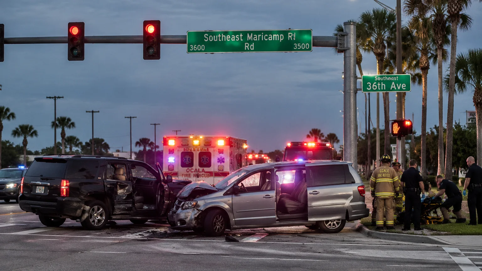 Fatal Ocala crash 2026 scene on Maricamp Road