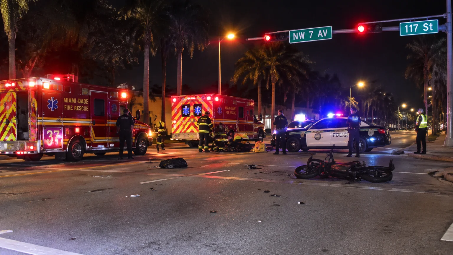NW Miami-Dade crash 2026 scene with emergency response