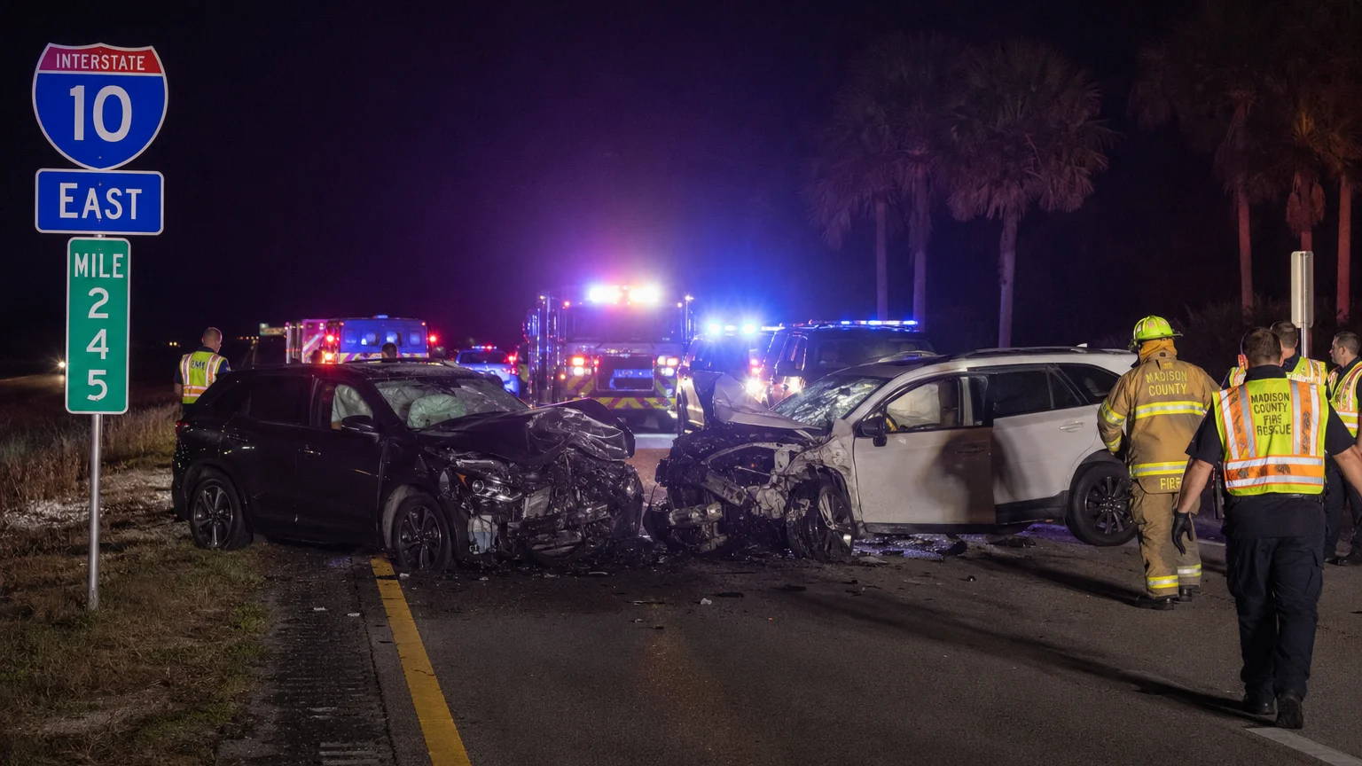 Fatal I-10 crash Madison County 2026