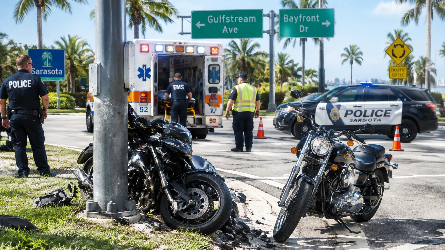 Fatal motorcycle crash Sarasota Florida 2026